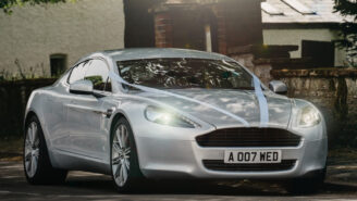 Aston Martin Rapide V12 wedding car for hire in Telford, Shropshire