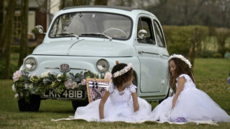 Fiat 500 Convertible wedding car for hire in Wokingham, Berkshire