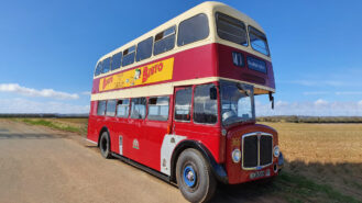 AEC Regent V Double Deck Bus wedding car for hire in Moreton-in-Marsh, Gloucestershire