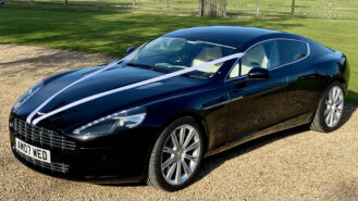Aston Martin V12 Rapide wedding car for hire in Newbury, Berkshire
